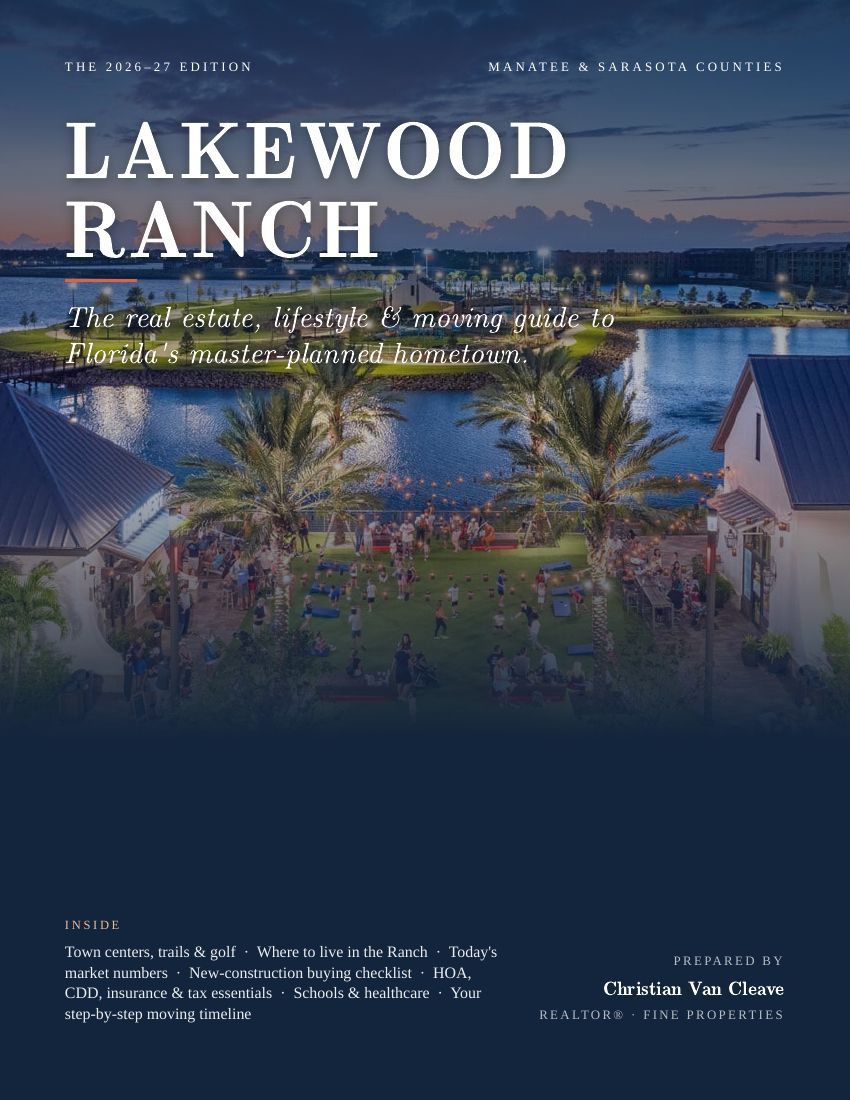 Cover of the Lakewood Ranch Real Estate, Lifestyle and Moving Guide, 2026-27 edition